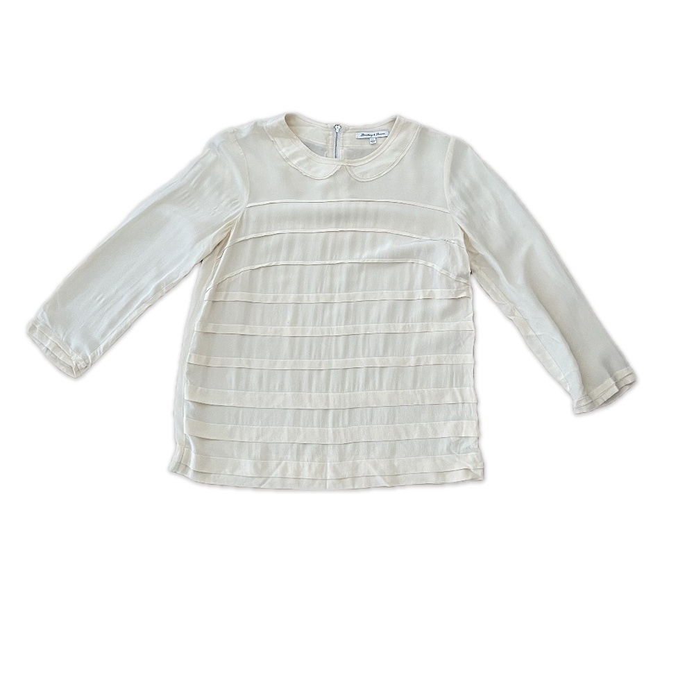 Broadway & Broome Silk Long Sleeve Top. Size XS Cottagecore